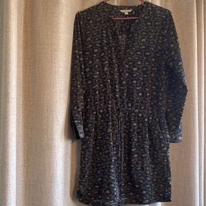 Green cheetah print dress from Banana Republic